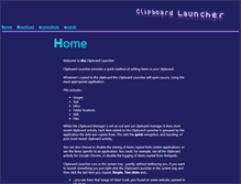 Tablet Screenshot of clipboardlauncher.forkandbeard.co.uk